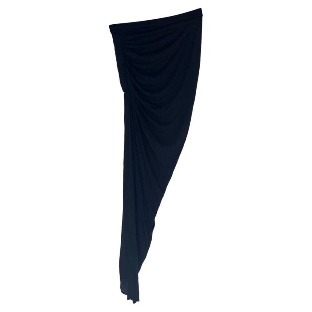Givenchy Ruched Maxi Skirt in Black Viscose